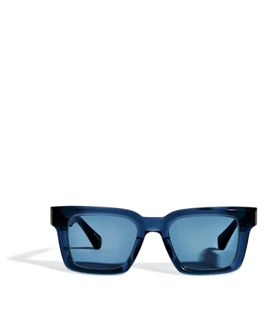Matsuda Acetate Rectangular M1103 Sunglasses In Gold