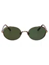 Matsuda Antique Gold Orange Brown Titanium Sunglasses In Gray