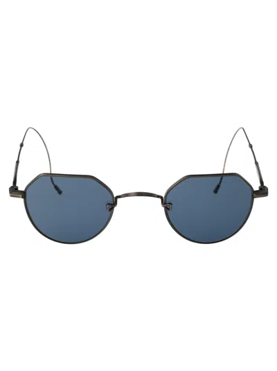 Matsuda Antique Silver - Blue Grey Titanium Sunglasses