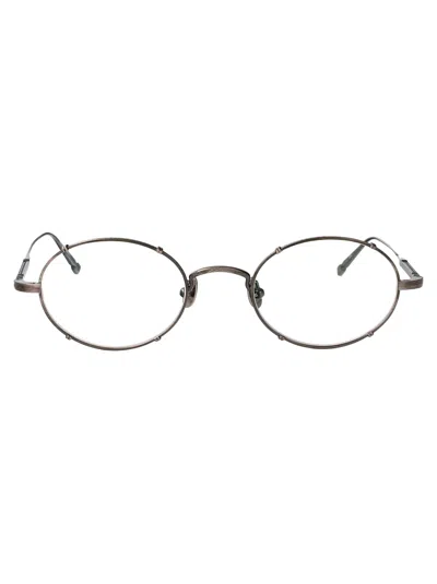 Matsuda Antique Silver Clear Lens Metal Glasses