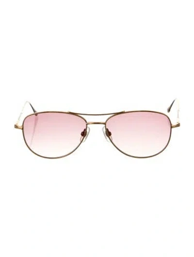 Pre-owned Matsuda Aviator Gradient Sunglasses In Pink