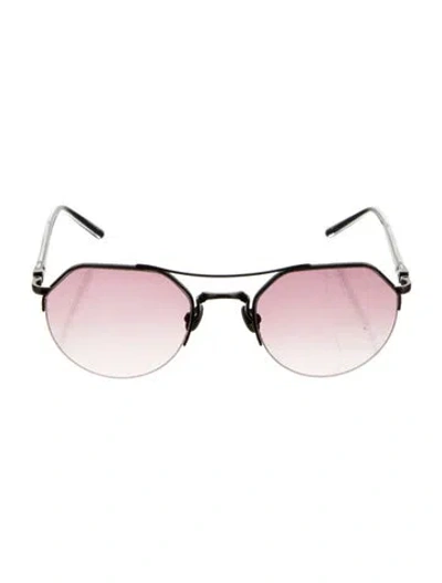 Pre-owned Matsuda Aviator Gradient Sunglasses In Silver