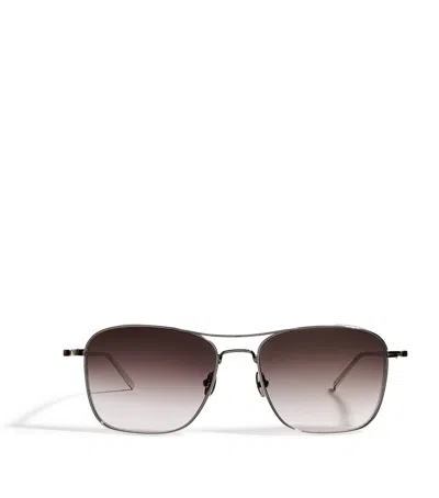 Matsuda Aviator Sunglasses In Brown
