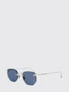 Matsuda Aviator Sunglasses In Silver Metal With Rectangular Frame In Blue