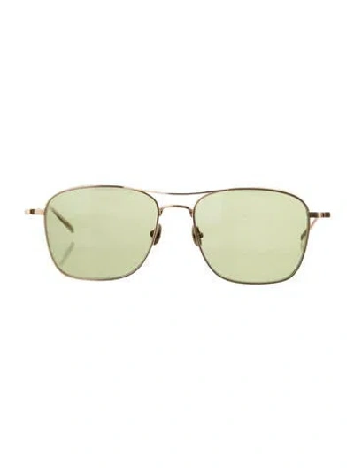 Pre-owned Matsuda Aviator Tinted Sunglasses In Gold