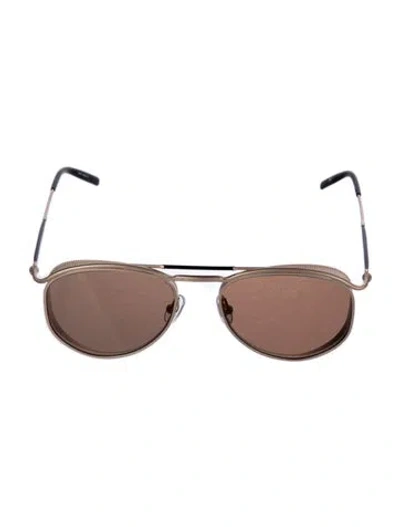Pre-owned Matsuda Aviator Tinted Sunglasses In Gold/metallic