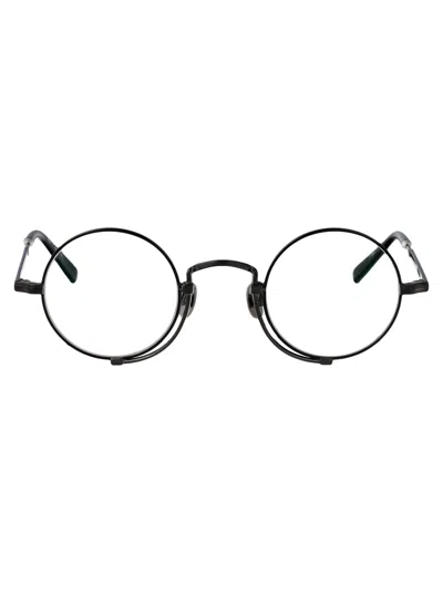 MATSUDA MATSUDA BRUSHED BLACK METAL OPTICAL GLASSES