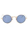 Matsuda Brushed Gold - Navy Titanium Sunglasses In Blue