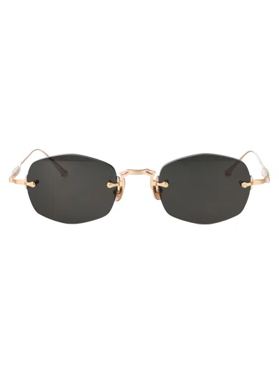 Matsuda Brushed Gold Grey Titanium Sunglasses