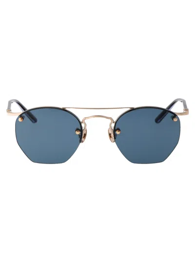 Matsuda Brushed Gold Titanium Sunglasses In Silver
