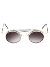 Matsuda Brushed Silver Titanium Sunglasses In White