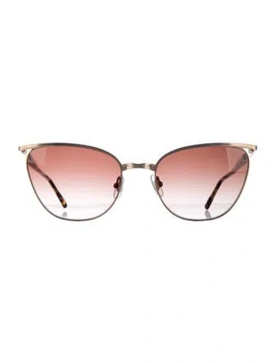 Pre-owned Matsuda Cat-eye Gradient Sunglasses In Gold