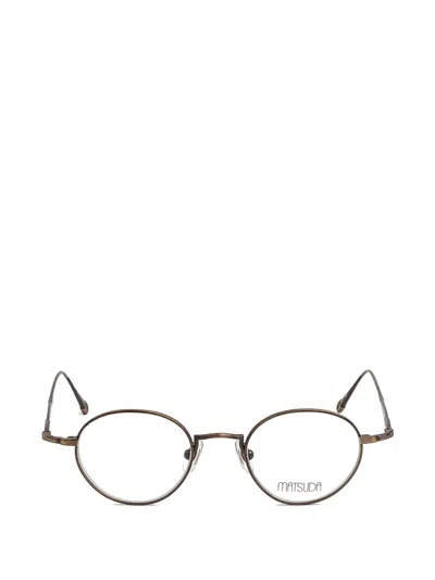 Matsuda Engraved Round-frame Glasses In Transparent