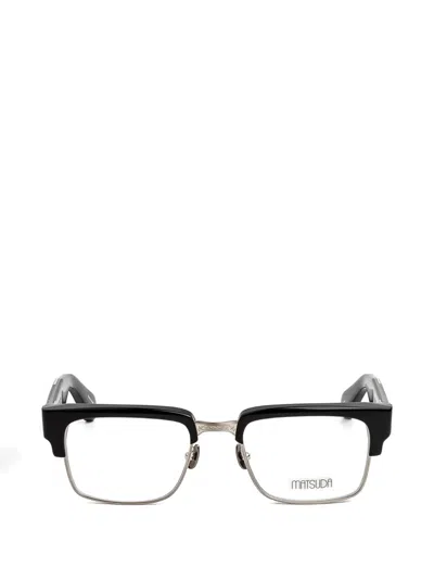 Matsuda Engraved Square-frame Glasses In Black