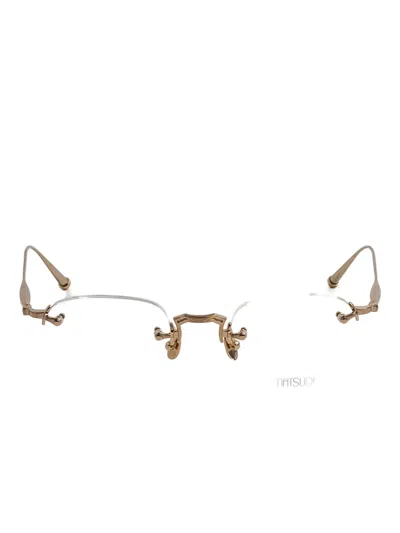 Matsuda Geometric-frame Glasses In Gold