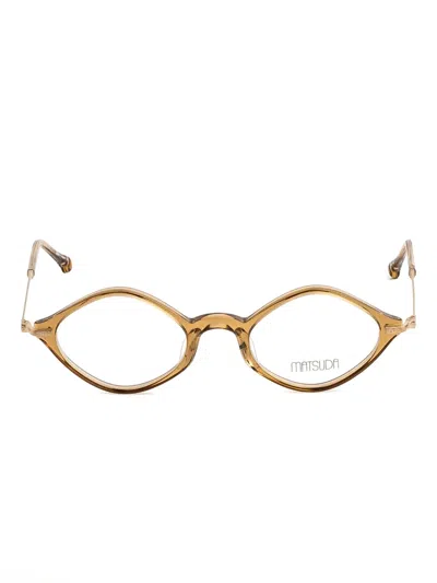 Matsuda Geometric-frame Glasses In Gold