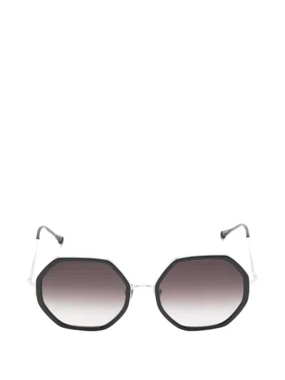 Matsuda Geometric Frame Sunglasses In Black