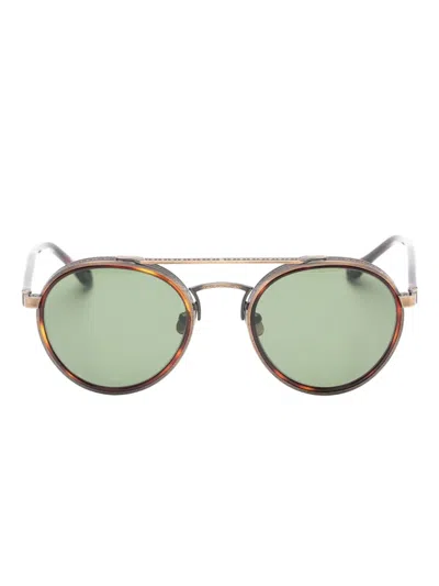 Matsuda Geometric-frame Sunglasses In Brown