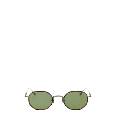 Matsuda Geometric Frame Sunglasses In Green