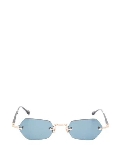 Matsuda Geometric Rimless Sunglasses In Blue