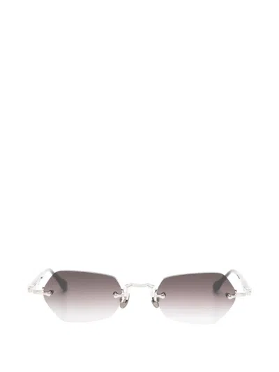 Matsuda Geometric-frame Rimless Sunglasses In White