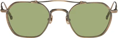 Matsuda Gold M3145 Sunglasses In Antique Gold