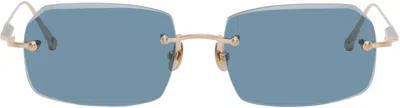 Matsuda Gold M5004 Sunglasses In Brushed Gold