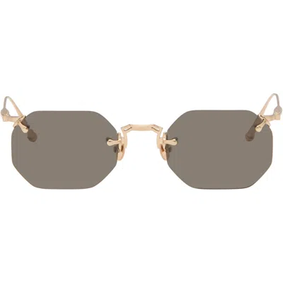 Matsuda Gold M5012 Sunglasses In Brushed Gold