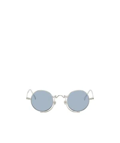 Matsuda Logo Round Sunglasses In Blue