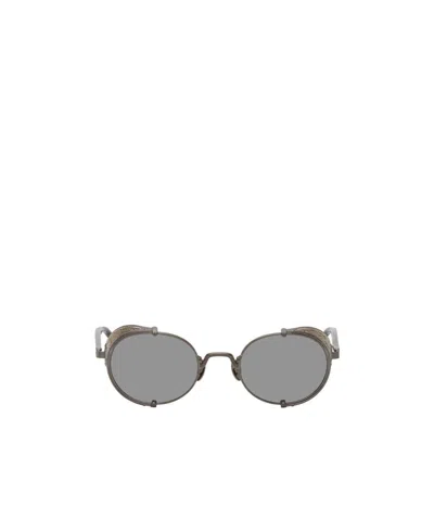 Matsuda Logo Round Sunglasses In Gray