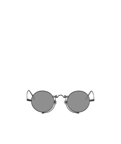 Matsuda Logo Round Sunglasses In Gray