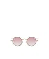 Matsuda Titanium Round Sunglasses In Pink
