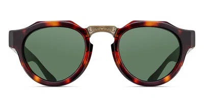 Matsuda M1037 Dto Men's Sunglasses Tortoiseshell Size 49 In Dark Tortoise,gold