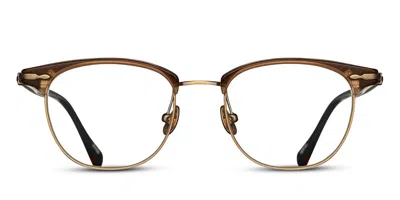 Matsuda M2048 Mtp-ag Men's Glasses Gold Size 48 - Free Lenses - Blue Light Block Available In Brown