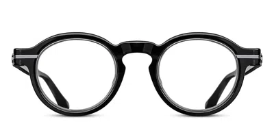 Matsuda M2050 Bks-bs Men's Glasses Black Size 46 - Free Lenses - Blue Light Block Available In Black,brushed Silver