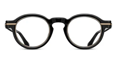 Matsuda M2050 Blk-bg Men's Glasses Black Size 46 - Free Lenses - Blue Light Block Available In Black,brushed Gold