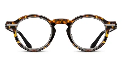 Matsuda M2050 Tot-bs Men's Glasses Tortoiseshell Size 46 - Free Lenses - Blue Light Block Available In Tokyo Tortoise,brushed Silver