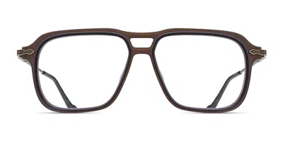 Matsuda M2062 Mtp-ag Men's Glasses Brown Size 56 - Free Lenses - Blue Light Block Available In Taupe,antique Gold