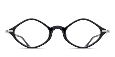 Matsuda M2066 Blk-pw Men's Glasses Black Size 47 - Free Lenses - Blue Light Block Available In Black,palladium White