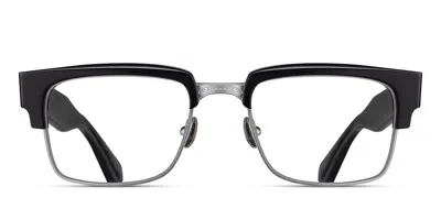Matsuda M2071 Blk-bs Men's Glasses Black Size 53 - Free Lenses - Blue Light Block Available In Black,brushed Silver