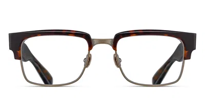 Matsuda M2071 Dto-ag Men's Glasses Gold Size 53 - Free Lenses - Blue Light Block Available In Dark Tortoise,antique Gold
