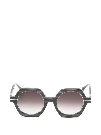 Matsuda M2072 Geometric-frame Sunglasses In Gray
