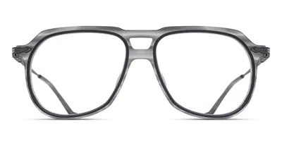 Matsuda M2073 Mgs-mbk Men's Glasses Grey Size 54 - Free Lenses - Blue Light Block Available In Matte Grey Horn,stone Matte Black