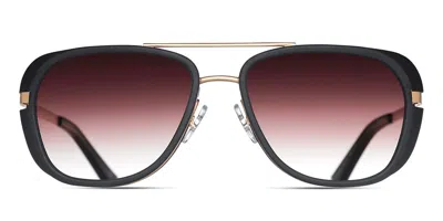 Matsuda M3023 Mgp Men's Sunglasses Black Size 57 In White
