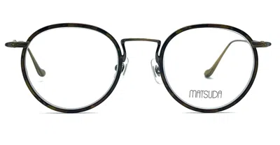 Matsuda M3058 - Shiny Antique Gold Rx Glasses In Black