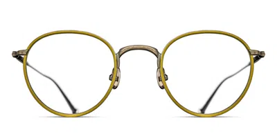 Matsuda M3085-i Ag-ylw Men's Glasses Yellow Size 47 - Free Lenses - Blue Light Block Available In Antique Gold,yellow