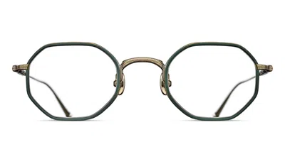Matsuda M3086-i Ag-bgn Men's Glasses Green Size 45 - Free Lenses - Blue Light Block Available In Antique Gold,bottle Green