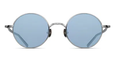 Matsuda M3087 Pw Men's Sunglasses Silver Size 46 In Palladium,white