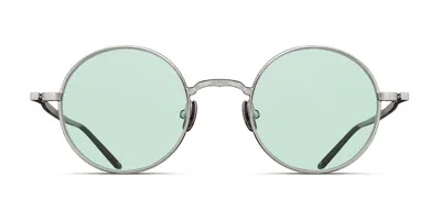 Matsuda M3087 Pw2 Men's Sunglasses Silver Size 46 In Palladium,white