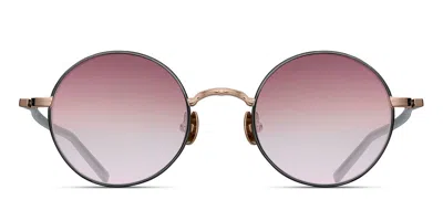 Matsuda M3087 Rg-mbk Men's Sunglasses Black Size 46 In Rose Gold,matte Black